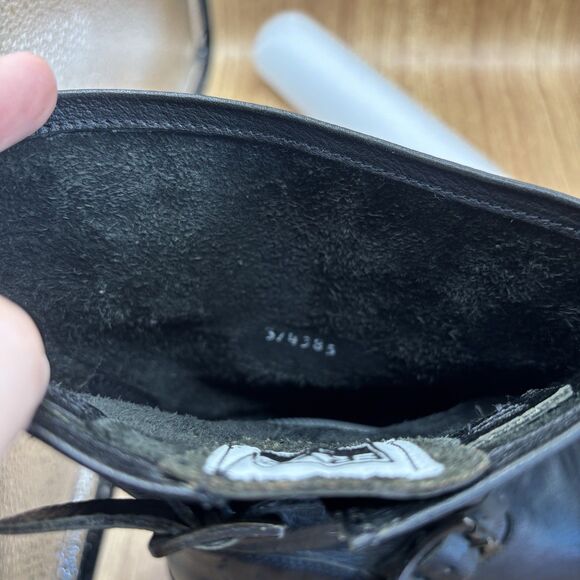 Frye Veronica Short Black Leather Short Moto Biker Boots Size 7.5 B - Picture 11 of 15